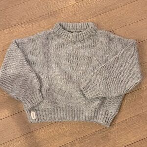 Grey chunky knit sweater